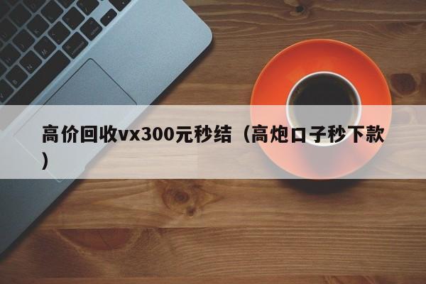 高价回收vx300元秒结（高炮口子秒下款）